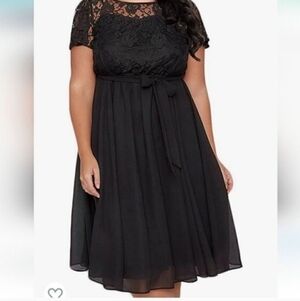 Nemidor DRESS Size 22 Scooped Neckline Floral LACE Top Cockt